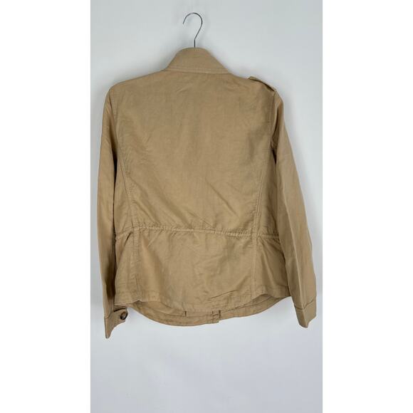 Loft Twill Cargo Utility Jacket Womens Size Small Cotton Linen Long Sleeve New - Picture 3 of 12